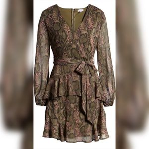 love fire tiered wrap dress